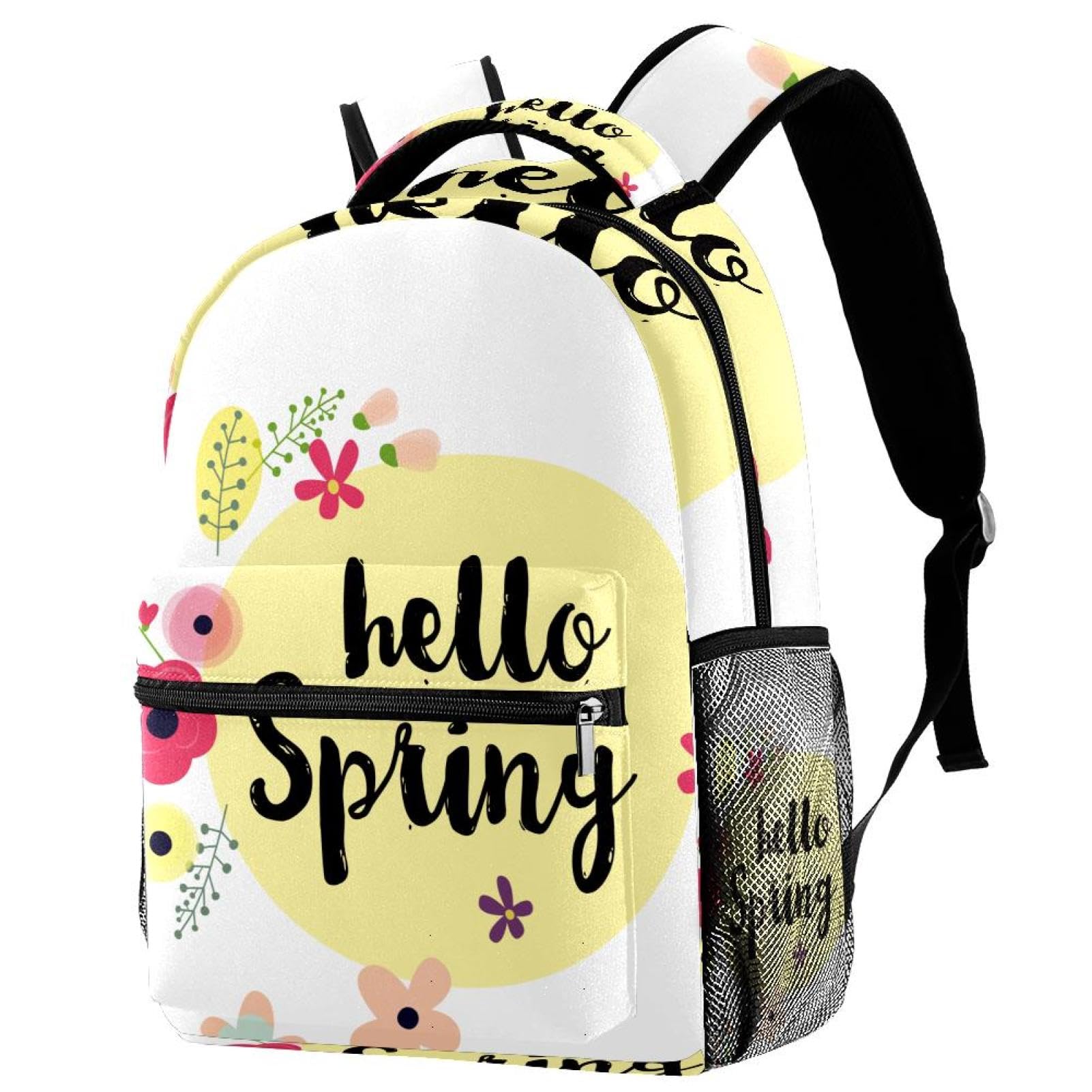 Bolsa para laptop Pink Daisies y mochila escolar romántica de diseño casual 7