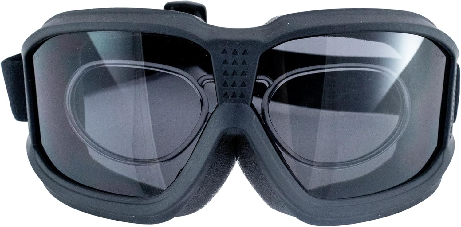 Epoch Eyewear Luca Over The Glasses Motorcycle Goggles Biker Anti-Fog Clear Lenses ANSI Z87.1 Safety Rated - Image 2