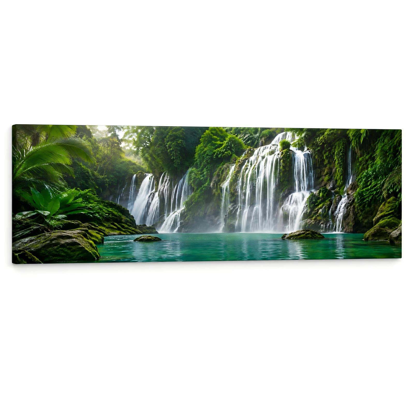 RGsixiot Cuadro en Lienzo Cascadas Selva Tropical Panorámico Foto