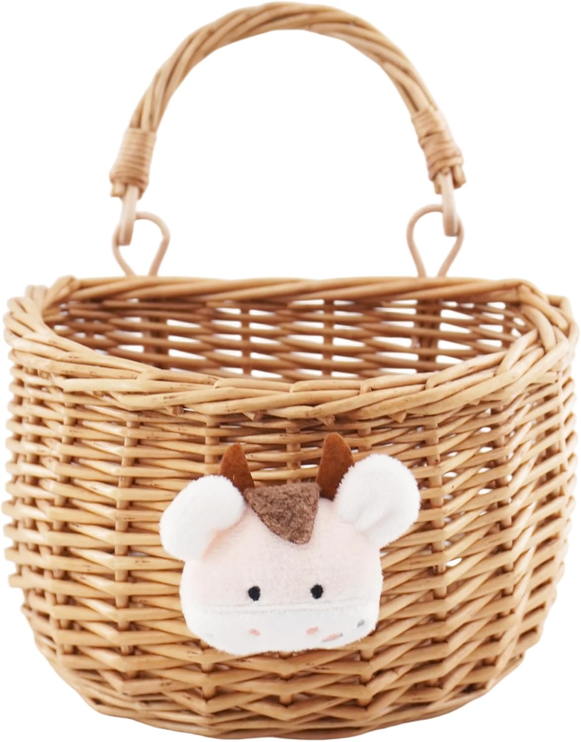 SHCMSADO Wicker Hanging Wall Basket, Woven Hanging Basket, Door Baskets for Flowers Front Door, Wall Organizer for Entryway, Kitchen, Living Room, Garden, Farmhouse Decor
