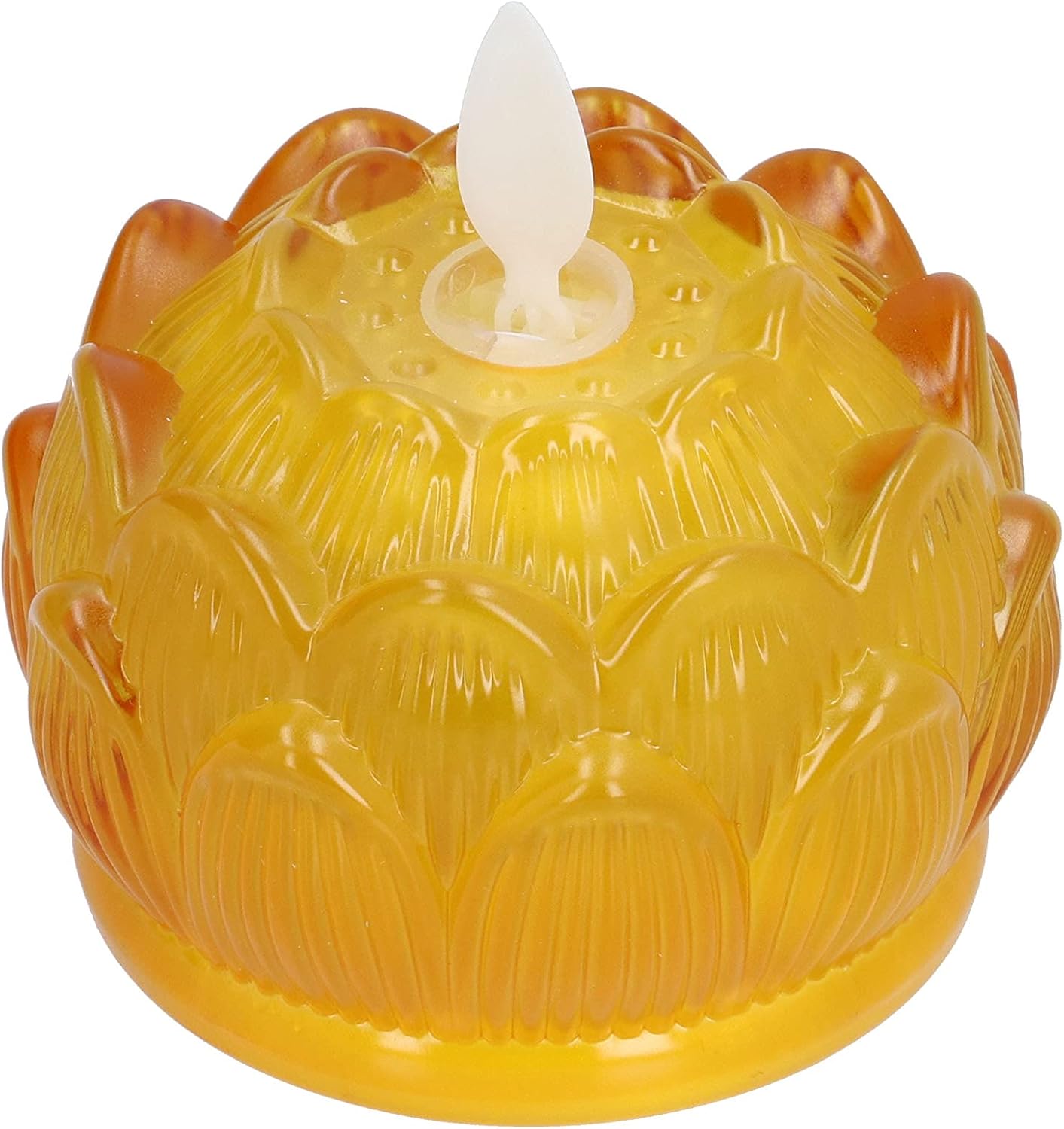 Zerodis LED Lotus Table Candle, Battery Operated Flameless Buddhist Light Electric Tea Light for Home Decorative Temple Desktop Centerpiece Wedding Decor