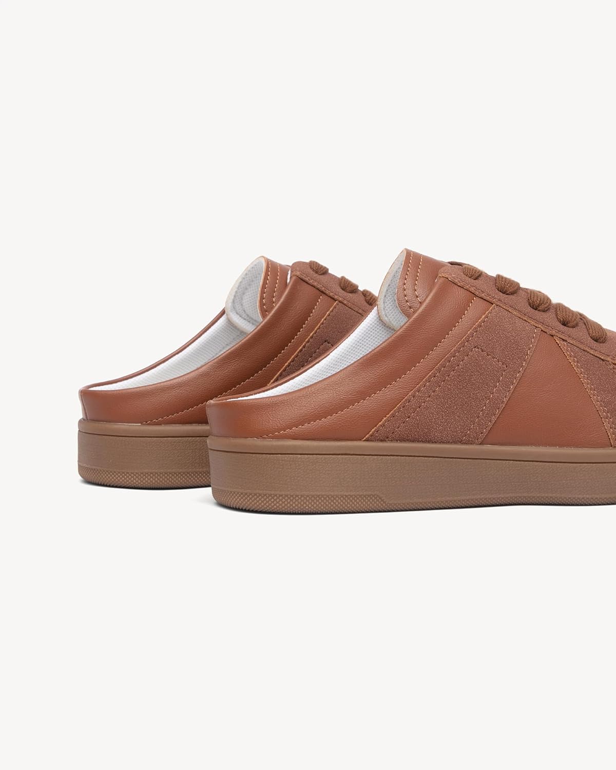 NEWBELLA Women's Lace-Up Mule Sneakers Fashionable Backless Sneakers for Women - Image 7