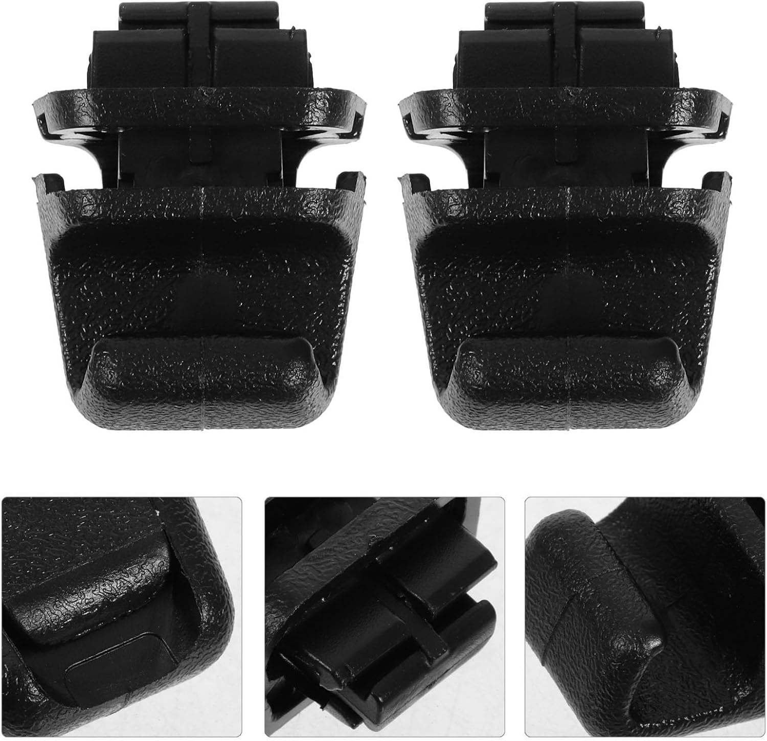 4pcs Black Plastic Curtain Hooks for Drapes and Rear Door Sun Shade Replacement, Fit with Comprehensive Compatibility for Car Interior Window Treatment in Business or Home
