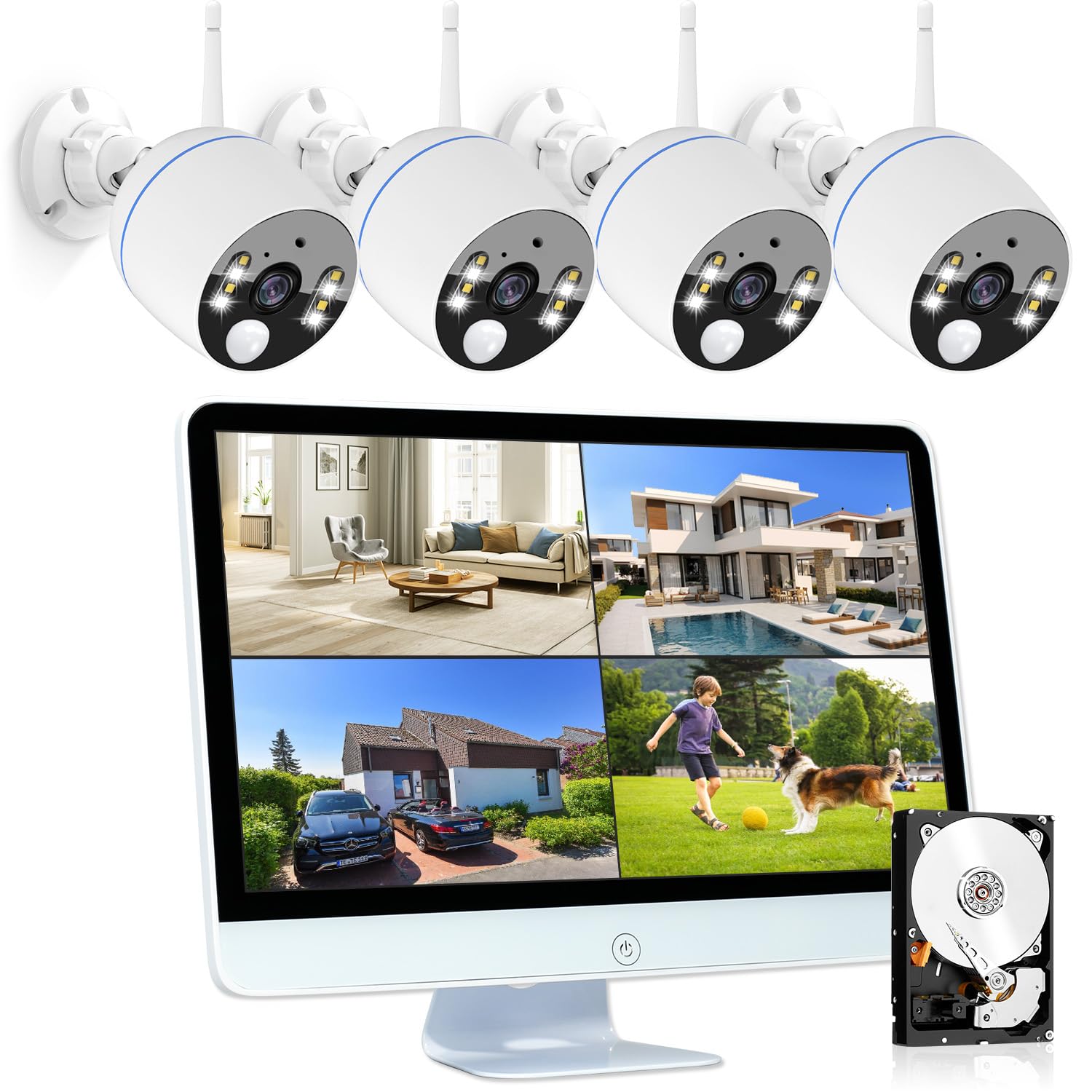 Amazon.co.jp: 【500万高画素広角撮影】防犯カメラ ワイヤレス 屋外 12