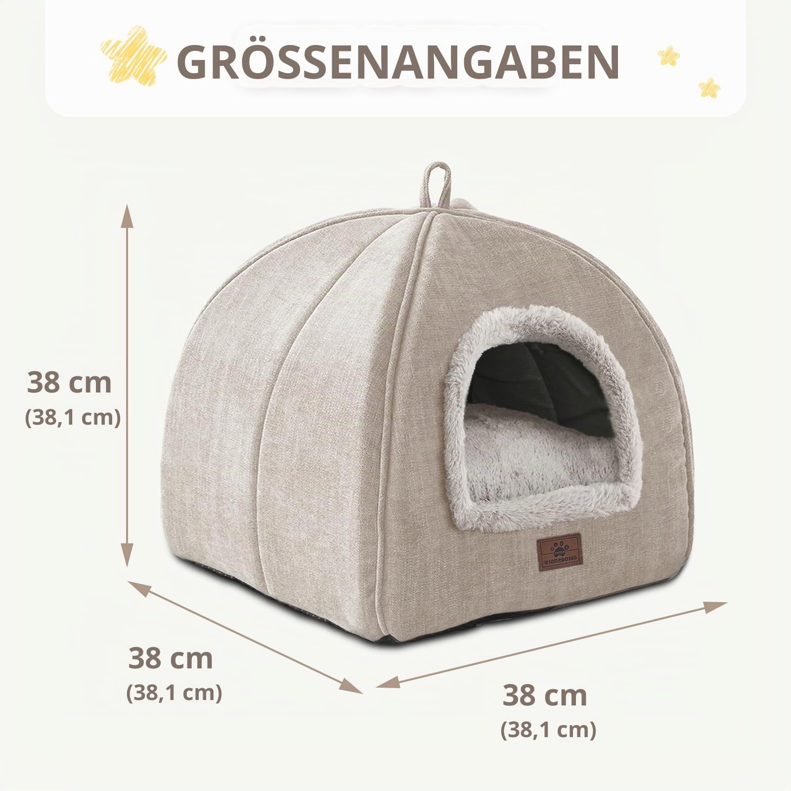 Katzenbett für Indoor-Katzen - Katzenhöhlenbetten Katzenhaus Katzenzelt mit abnehmbarem waschbarem Polsterkissen, weichen Kätzchenbetten, Katzenbetten & Möbel, für kleine und mittlere Haustierbetten