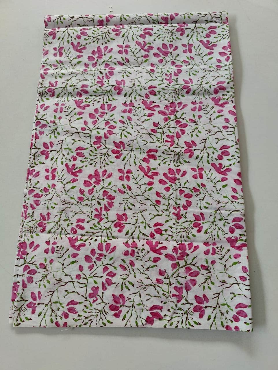 Fashionmart Floral Printed Cotton Fabric Cloth Hand Block Print Fabric Women Material Running Jaipuri Hand Block Printed Women Dress Material Kurtis Natural 44" Inches Width 2.5 Meter (Pattern 39) 3