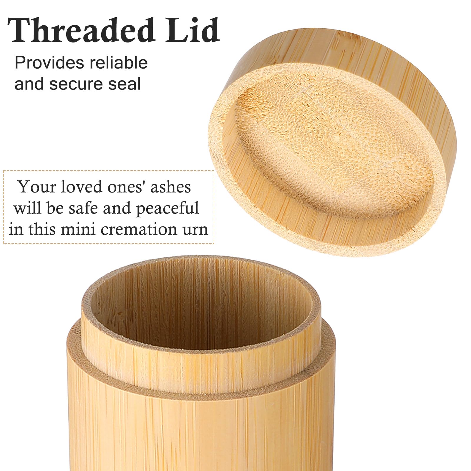 Small Bamboo Scattering Urn Tube for Human Ashes Mini Bamboo Spreading Cremation Tube Urn Keepsake Urn for Adult Male Female Pet Dog Cat Ashes 3.94''x1.97'' - Image 4