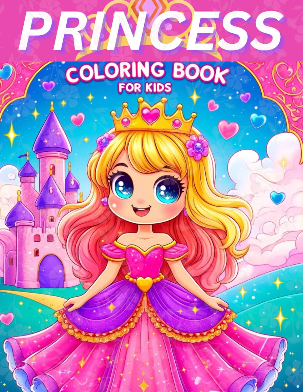 Magical Princess Coloring Book for Kids: 45 Enchanting Princess Designs for Creative Fun