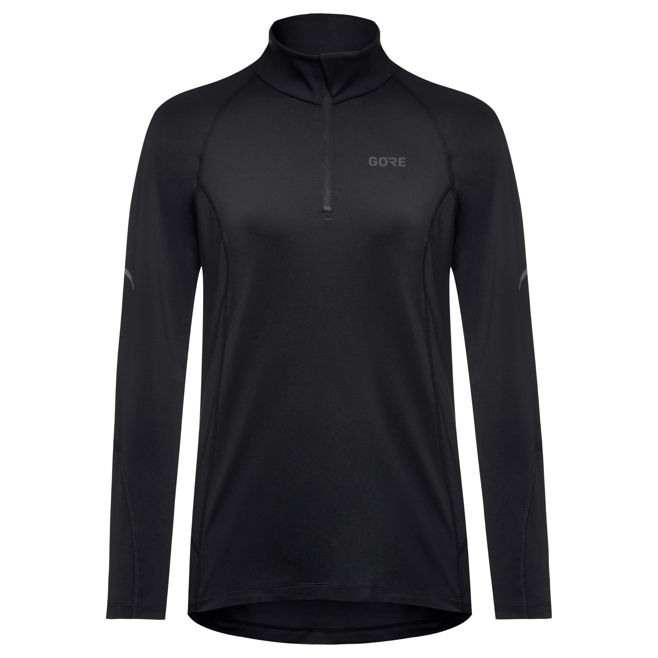 GORE WEAR Womens M Long Sleeve Zip Shirt, Black, 38 EU