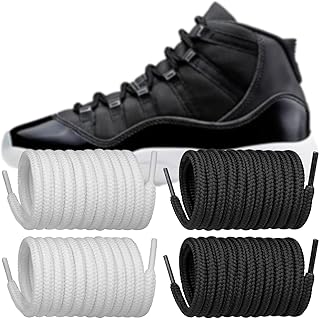 Endoto 2 Pairs Shoelaces for Air Jordan 11,Replacement 5MM Shoe Laces Round Polyester Sneaker
