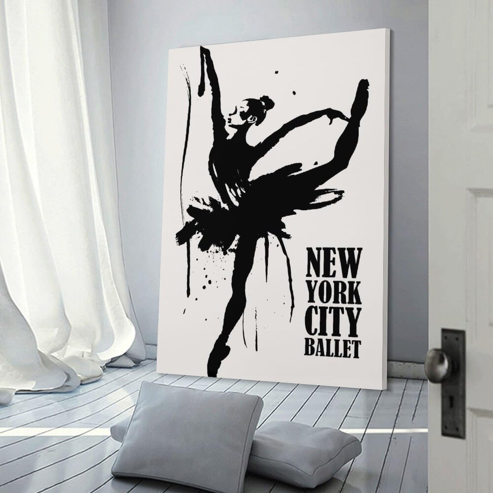 Junmoney Decorative Canvas Print New York City Ballet, 24x36inch(60x90cm), for Office, Study Or Home Workspace, Decorative Artwork for Productive Spaces