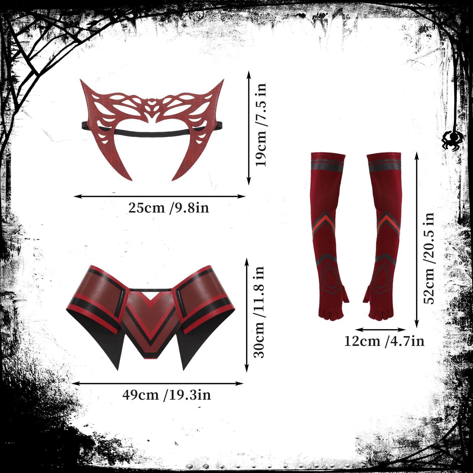 Costume da donna Scarlet Witch Wanda Maximoff con cappotto, giacca, pantaloni, tuta, copricapo, Halloween, cosplay, carnevale