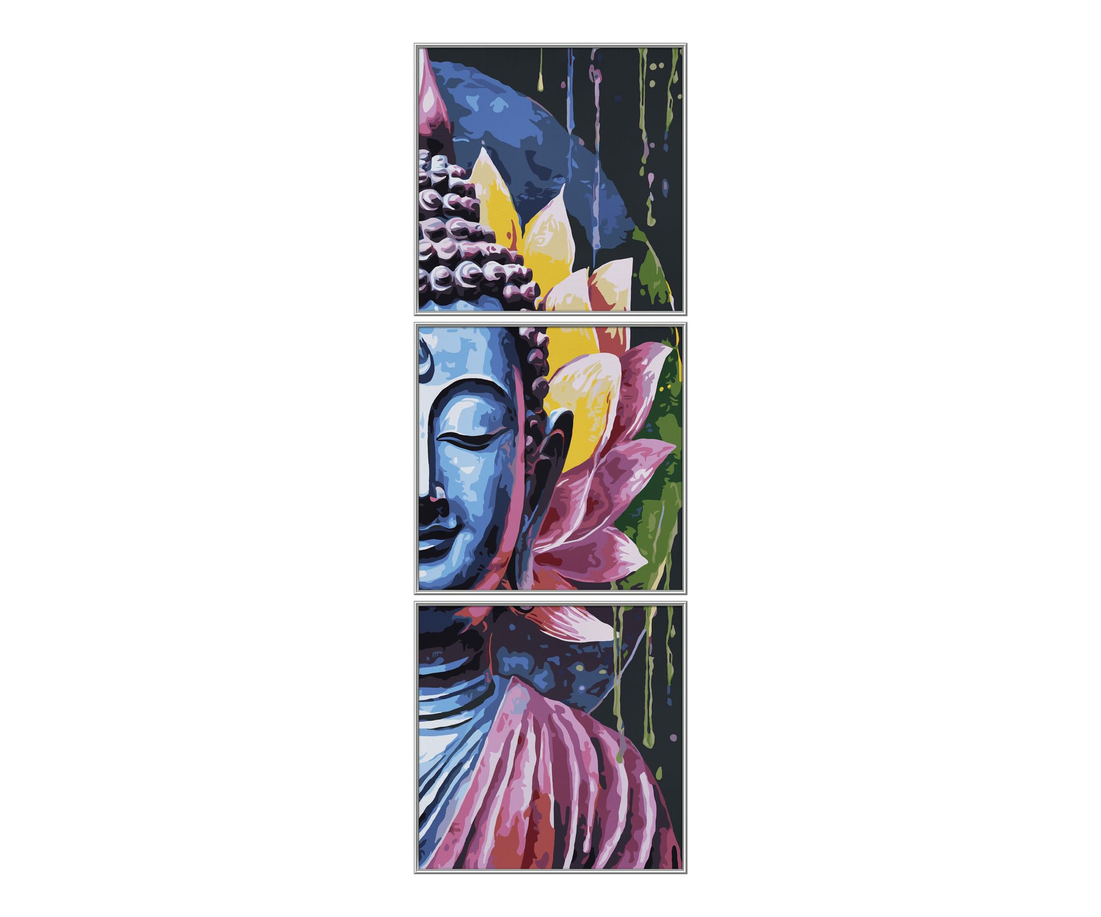 Schipper 609470916 Malen nach Zahlen, Buddha - Bilder malen für Erwachsene, inklusive Pinsel und Acrylfarben, 40 x 120 cm