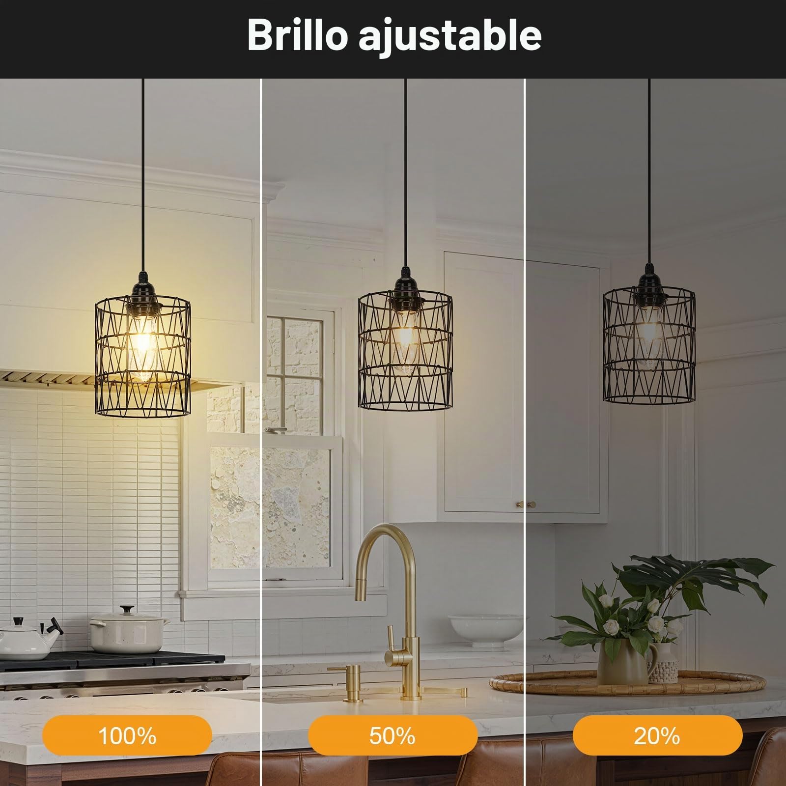 Lámpara Colgante a Pilas con Mando a Distancia, Regulable y Temporizador, Pantalla Metálica Exclusiva, Portalámparas E27, Inalámbrica sin Cables para Dormitorio (Pilas No Incluidas) Cilindro