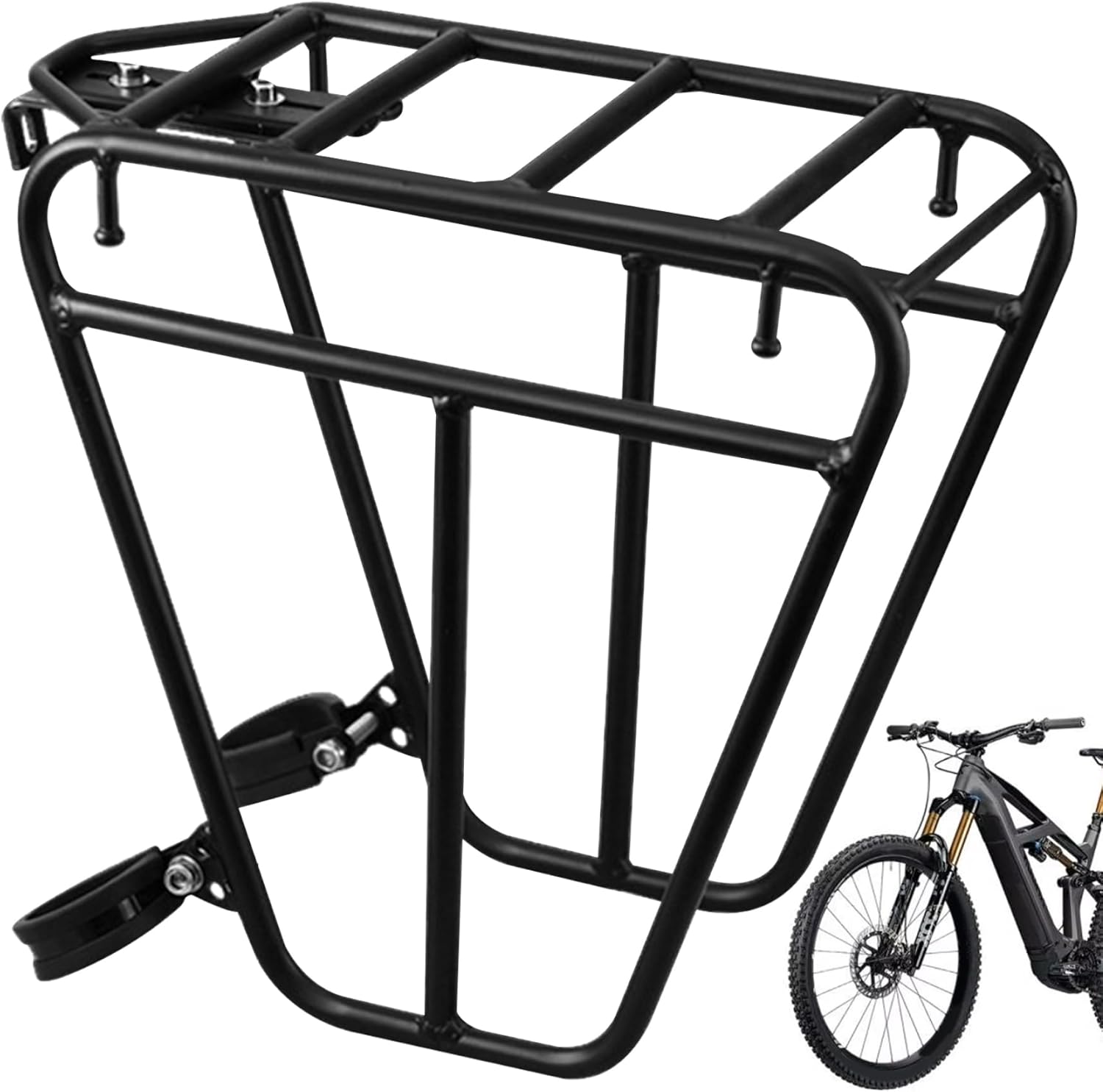 Touring Carrier|Bike Rack, Adjustable Bike Rear Rack, Frame-Mounted for Heavier Top & Side Loads Pannier for Disc Brake