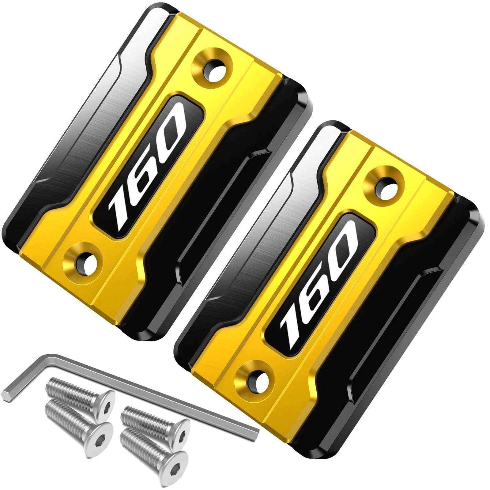 Coperchio del serbatoio Moto CNC Frizione Anteriore Serbatoio Liquido Freni Tappi Di Copertura Per Honda PCX160 PCX 160 2018 2019 2020 2021 2022 2023 2024(Jaune)