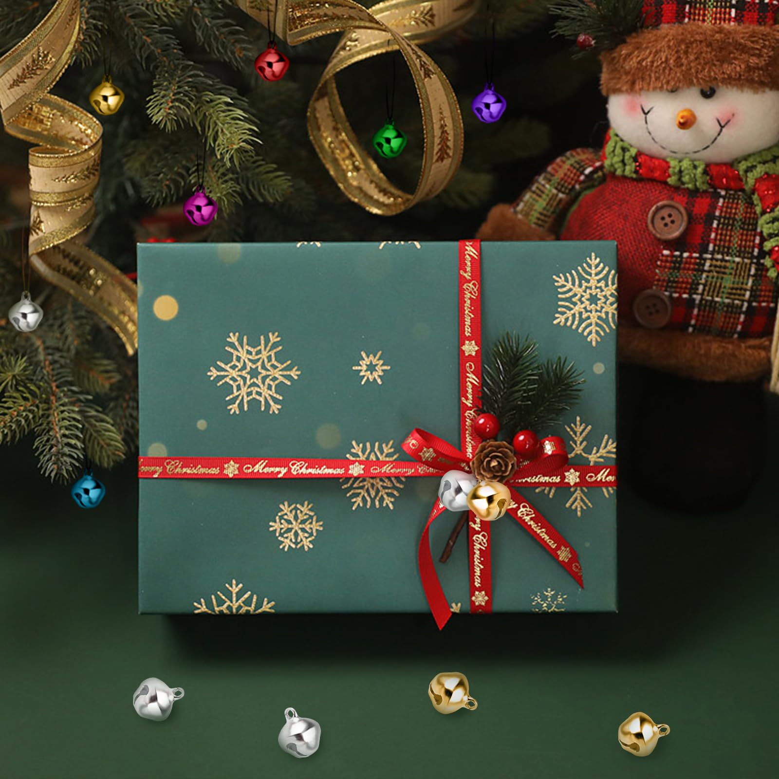 100 Petites Clochettes En Métal - Grelots De Noël 12mm - Pour Décorations, Bijoux, Sapin - Multicolore