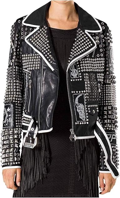 punk leather jacket womens