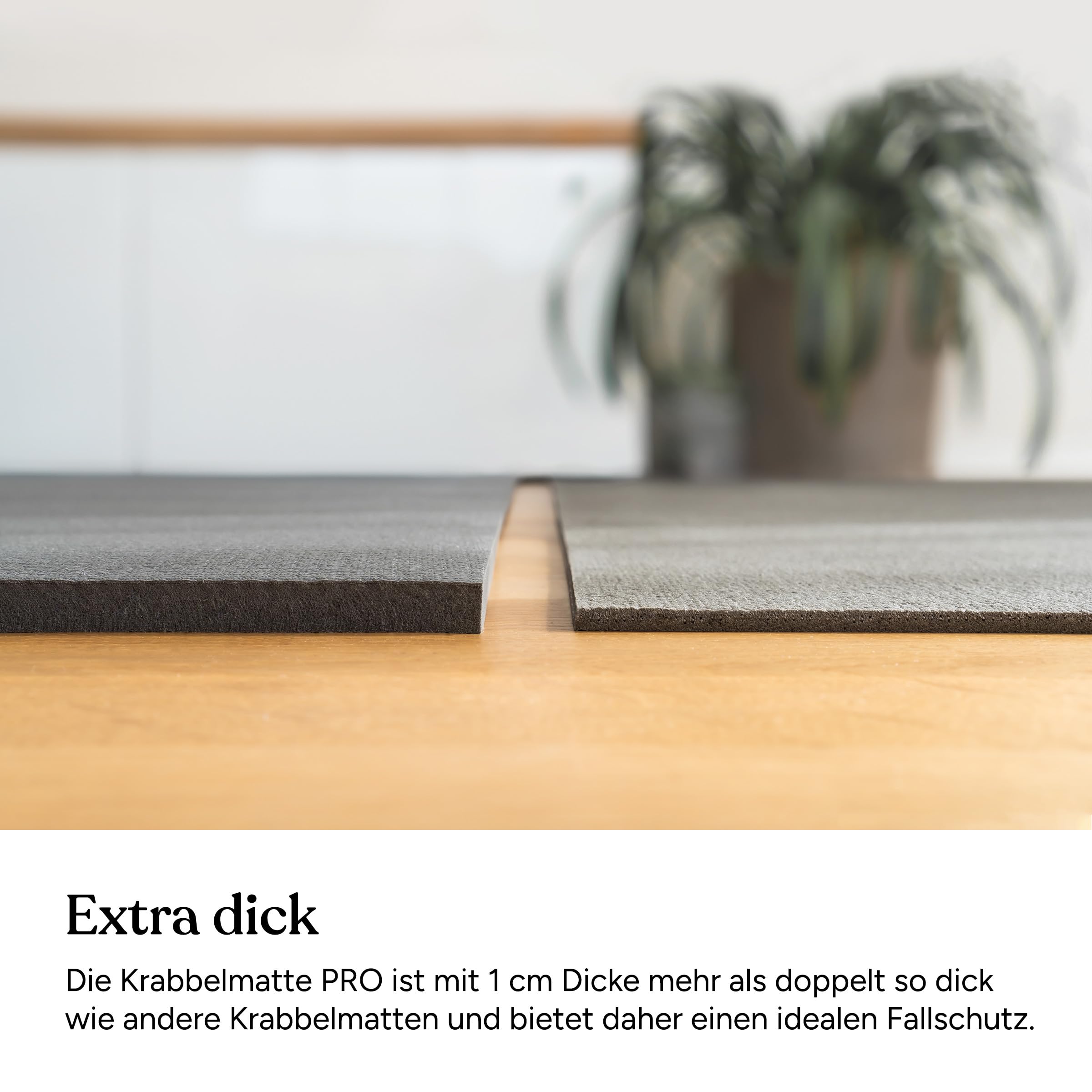 Ehrenkind® Krabbelmatte PRO | Extra dick und Soft | Made in Germany | Spielmatte Baby |Oeko-Tex 100 | Größe 160x160cm BEIGE