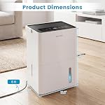 COSTWAY 80 Pints Dehumidifier for Basement, Upgraded Compressor Dehumidifier with Drain Hose, Smart Humidity Control, 24H Timer, Auto Defrost & Child Lock, Quiet for Bedroom, Bathroom