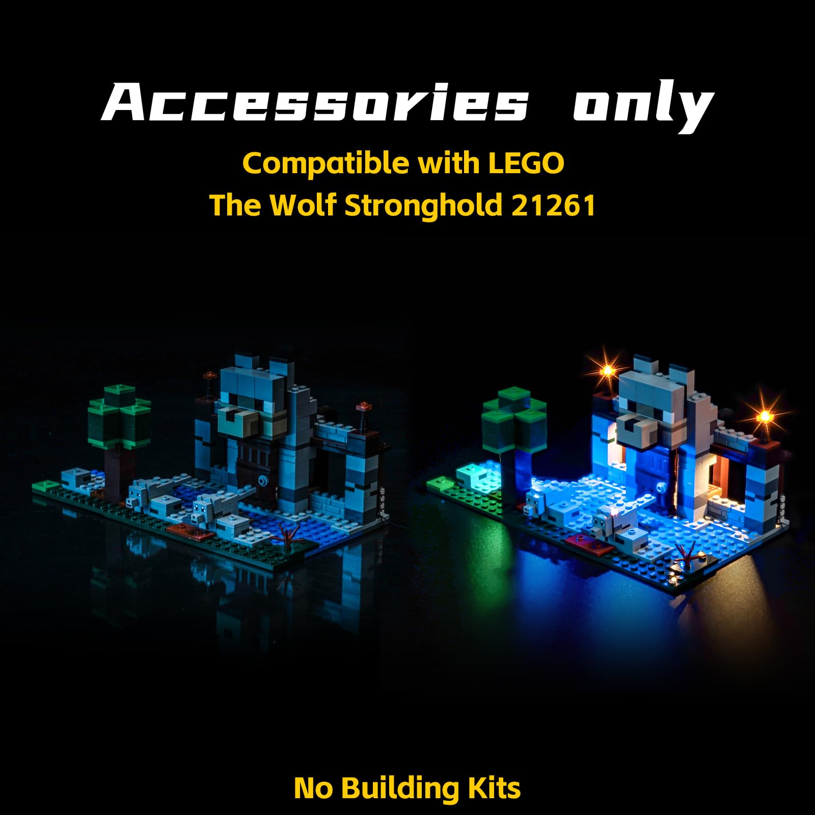 Light Kit Compatible with Lego 21261 The Wolf Stronghold (No Model) - Image 3