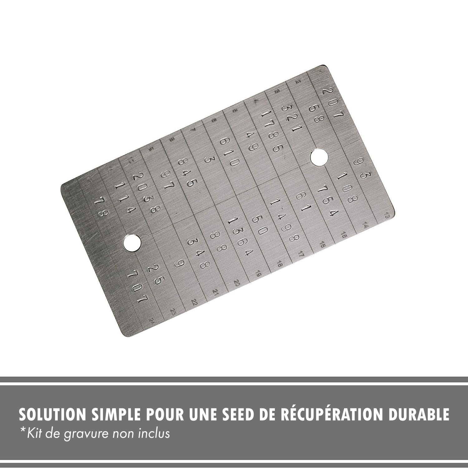 ColdTi Plaque en Titane pour Phrase de Récupération Ethereum et Crypto – Stockage Cold Wallet Sécurisé – Métal Premium Résistant – (Plaque Unique)