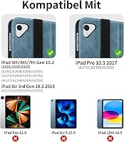 HOLIMET iPad 10.2" Tok 9/8/7 Generációhoz (2021/2020/2019) Tolltartóval - PU Bőr Védőtok, Vékony TPU Hátlap, Automatikus Alvás/Ébresztés, Ál 2
