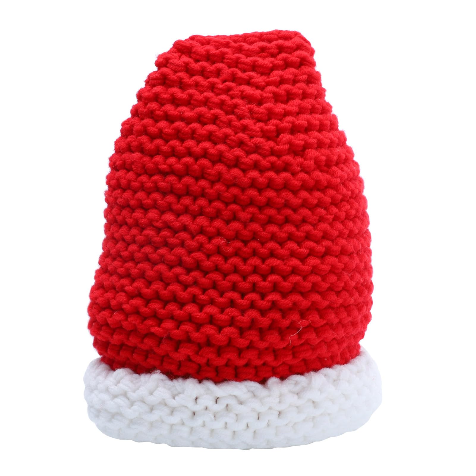 CALLARON Hut Babykleidung -Outfit Motorhaube Neugeborenes Gestrickte Weihnachtsmütze -urlaubsmütze Urlaubsstrickmützen Weihnachtslanger Häkeln Zopfhaube Babys Rot Garn