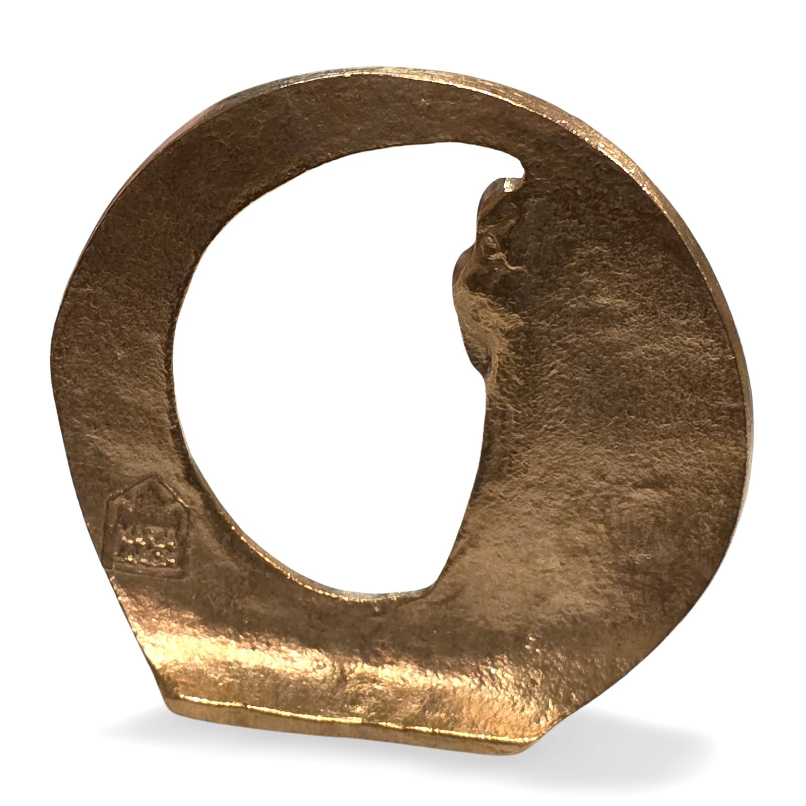 Herzmensch Mann und Frau Skulptur klein und Gold aus massiver Bronze 8 cm Liebe Brautpaar Liebespaar Figur als Geschenk zur Hochzeit, Jahrestag oder Valentinstag für Paare