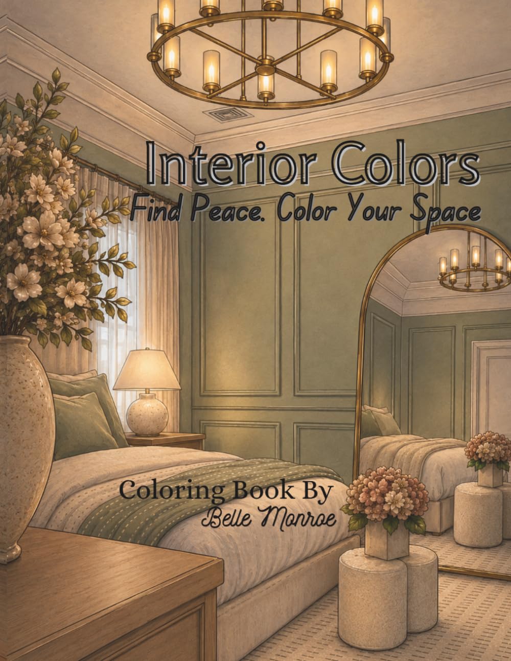 Interior Colors: A Calming Coloring Book For Adults Meant To Unlock Creativity And Ease A Stressful Mind