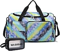 Vista 353 de Pequeña bolsa de gimnasio para mujer, bolsa de viaje con compartimento para zapatos