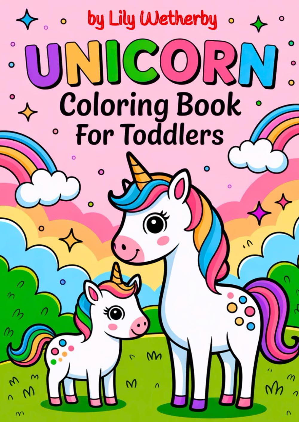 Unicorn Coloring Book for Toddlers: Adorable, Cute, Simple Illustrations with Bold Lines! (Little Happy Coloring)