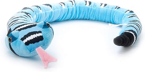 Miniatura 5 de The Petting Zoo Blue Rock - Peluche de serpiente de cascabel, regalos para niños, juguete de peluche de serpiente de 54 pulgadas