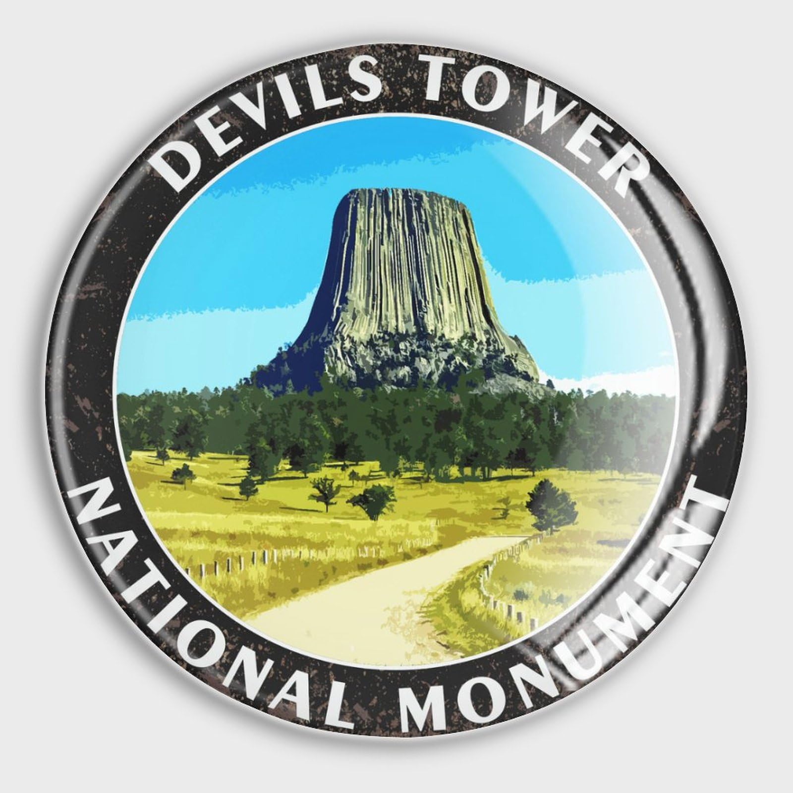 Aimants de cuisine en verre Devils Tower pour fixer vos notes sans glisser