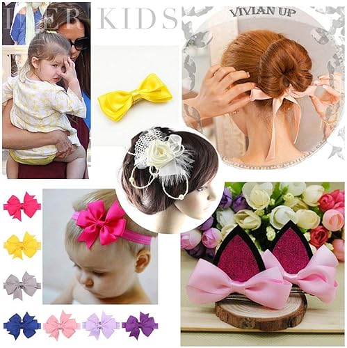 Miniatura 10 de Cinta de satén de doble cara de 1 pulgada de ancho x 20 yardas para fiesta, boda, decoración del hogar, artesanía hecha a mano (149 rosa salvaje)