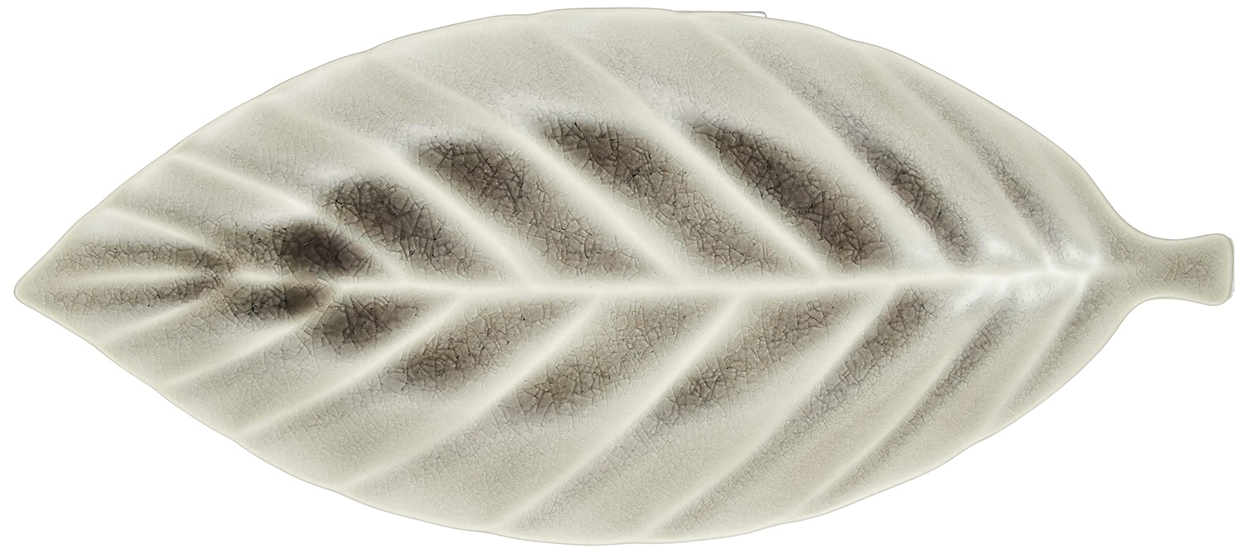 Amazon.co.jp: 瀬戸焼 江風窯 「 リーフ 」 プレート 皿 M 約28×13cm  