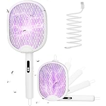 Electric Fly Swatter, 4000V Foldable Bug Zapper Racket, 1800mAh