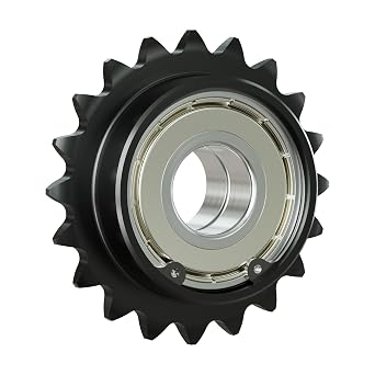17 Tooth Roller Chain Sprocket, 37mm OD 8mm Bore 1/4" Pitch Chain Idler Sprocket, Single Bearing Black Oxide Finish C45 Carbon Steel for ISO 04C Chain