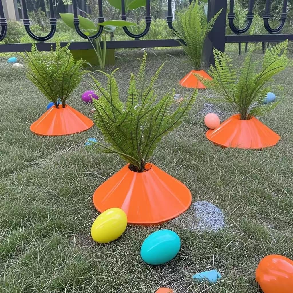 21 Set Easter Yard Carrots Patch DIY Artificial Plants Fake Carrots Decorative Yard Stake Large Outdoor Plastic Rustic Yard Sign for Spring Lawn Garden Yard Easter Decor Party Thickened Plastic Base