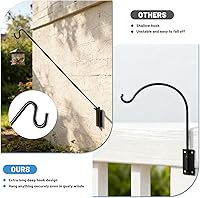 Vista 3 de ERYTLLY Gancho de Cubierta de Alcance Extendido Poste de Pared Montado en Pared, Extensible y Ajustable de 28 a 43 pulgadas Soporte para Colgar
