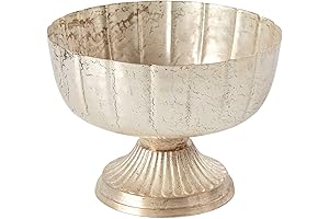 Elegant Champagne Compote Vase for Radiant Home Decor