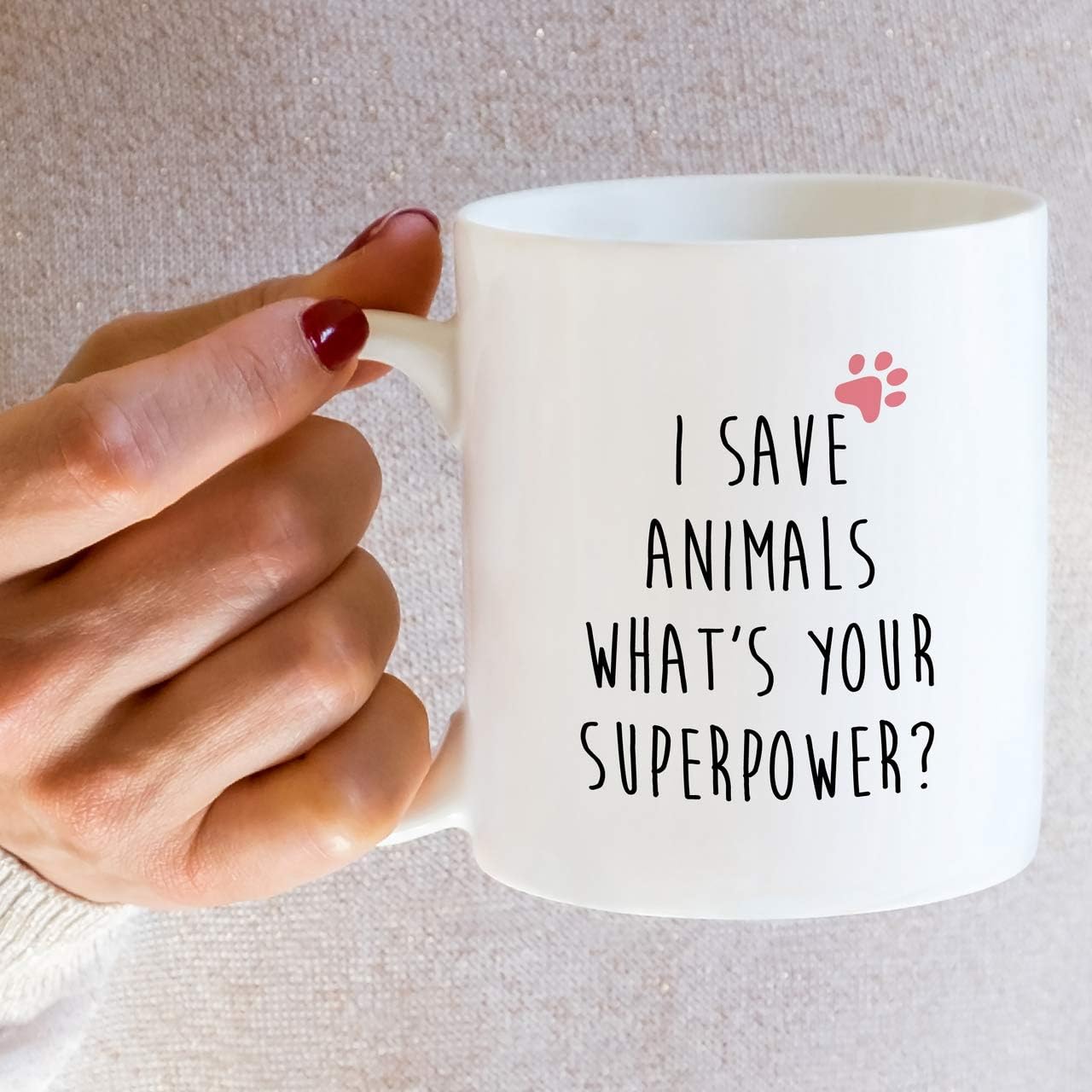 Retreez Funny Mug - I Save Animals What's Your Superpower Veterinarian 11 Oz Ceramic Coffee Mugs - Funny, Sarcasm, Inspirational birthday gifts for friends, coworkers, siblings, sister, brother - Image 5