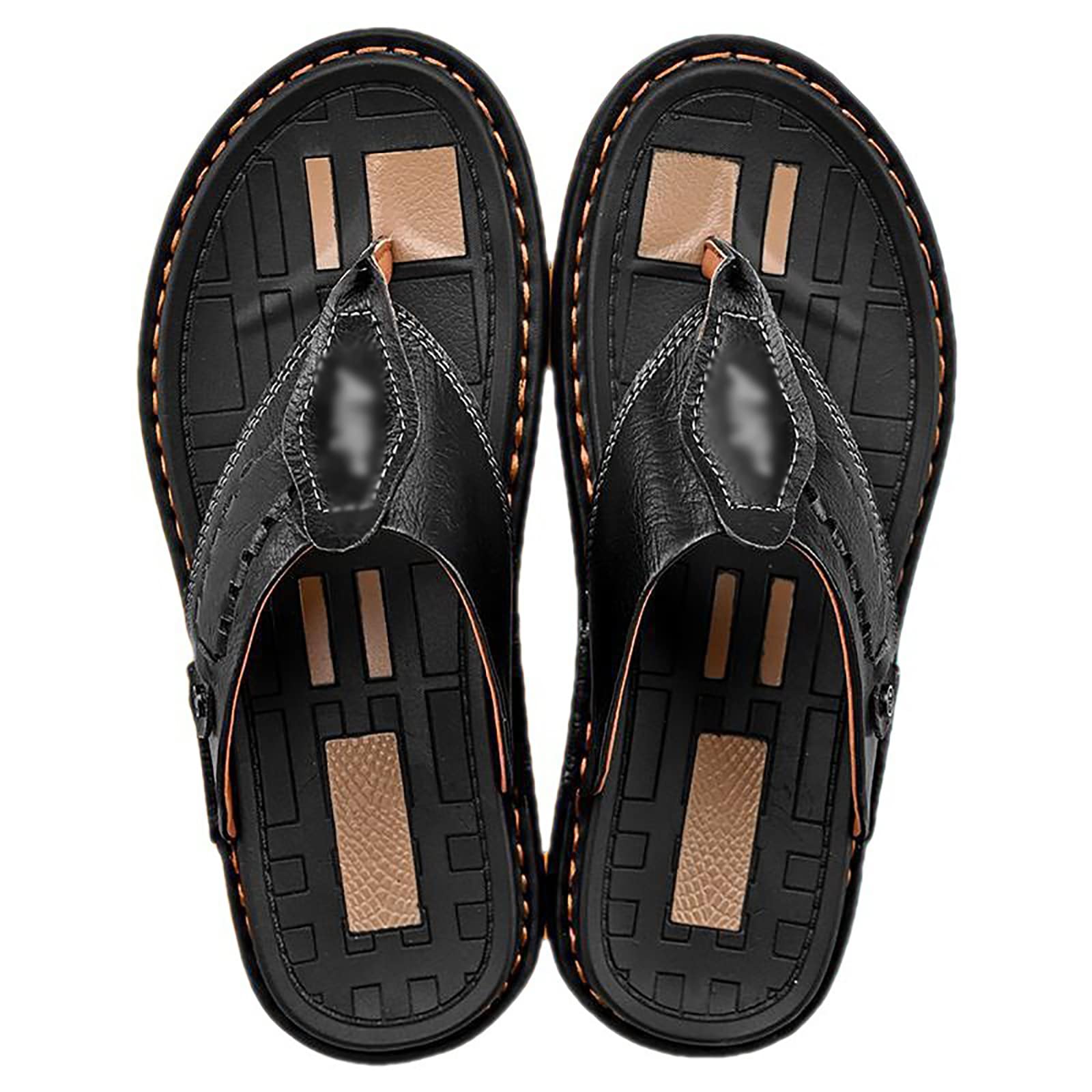 Infradito Uomo Scarpe da Spiaggia e Piscina Sandali Pantofole Ciabatte da Mare Antiscivolo Gomma Suola(Size:39 EU,Color:Nero)