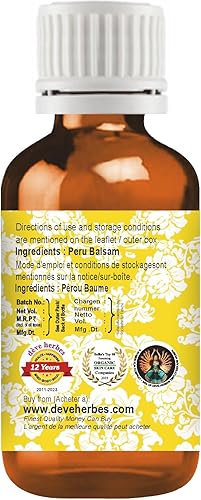 Miniatura 3 de Deve Herbes Aceite esencial de bálsamo puro Perú (pereira de miroxilán), grado terapéutico natural, destilado al vapor, 1.0fl oz (1 oz)