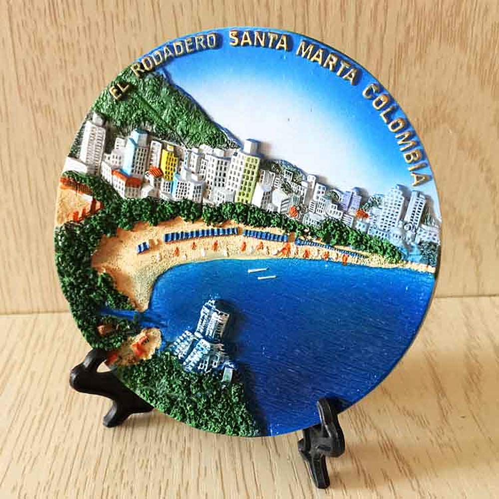 MUYU Magnete Frigorifero 3D Babbo Natale Marta Colombia - Souvenir Fatto A Mano In Resina, Decorazione Casa E Cucina 10x10 Cm