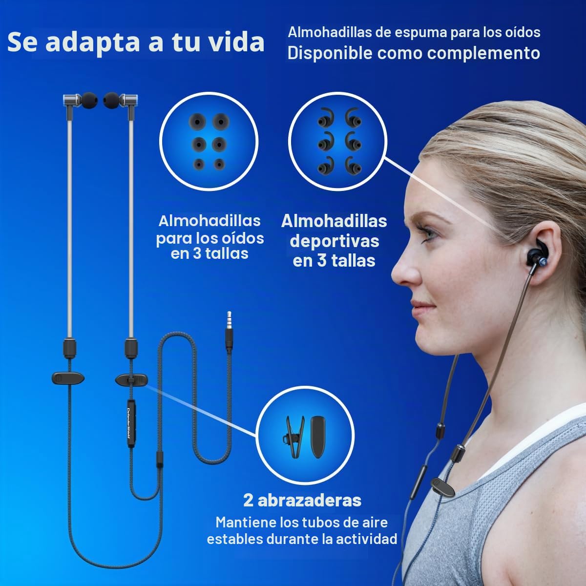 DefenderShield Auriculares sin EMF - Auriculares estéreo universales antiradiación con Cable con micrófono y Control de Volumen - Funciona con iPhone