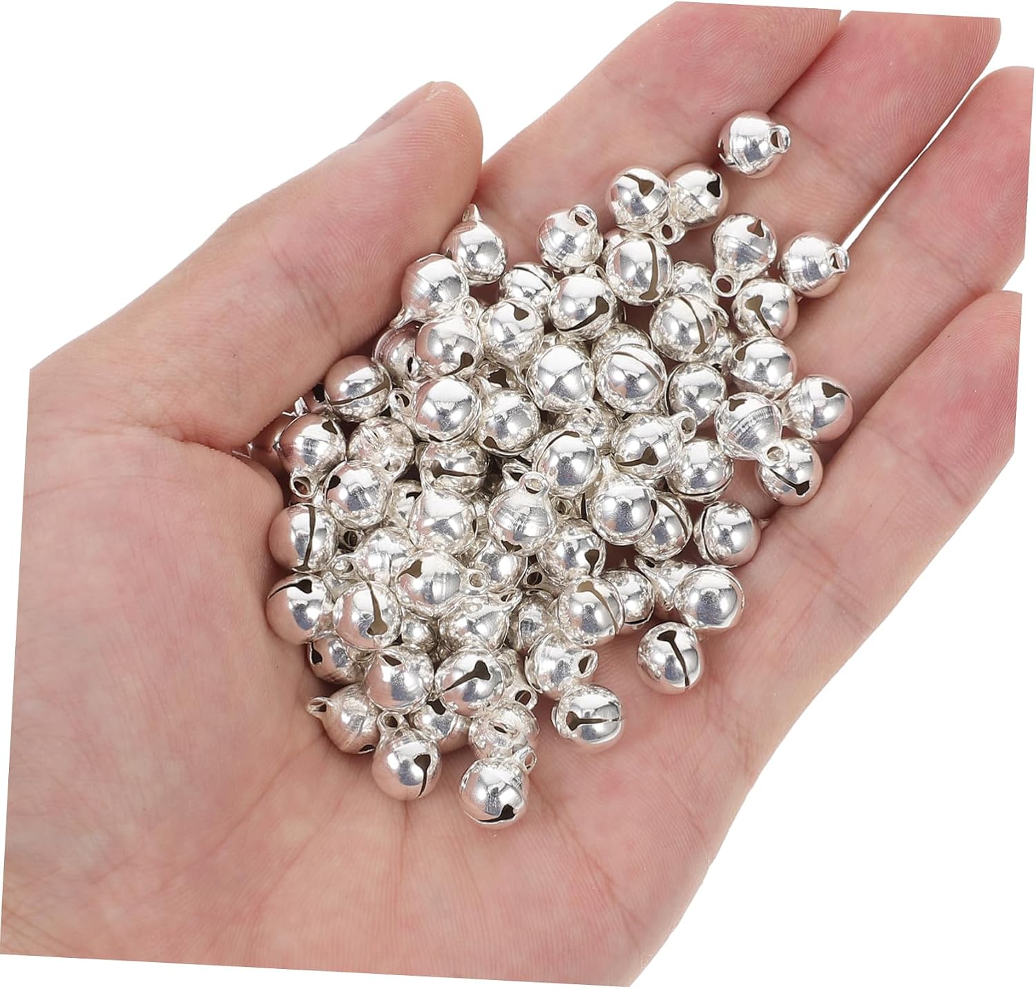 100pcs Charms Handmade Bells for Christmas Halloween Decorations for Bracelets and Jewelry Crafts