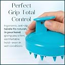 Episkey Scalp Massager Shampoo Brush, Eco-Friendly Wheat Straw Body With Soft Silicon Bristles, Hair Scrubber, Scalp Exfoliator Dandruff Removal, Prevents Hair Loss For Men, Women (BLUE-35) gallery image