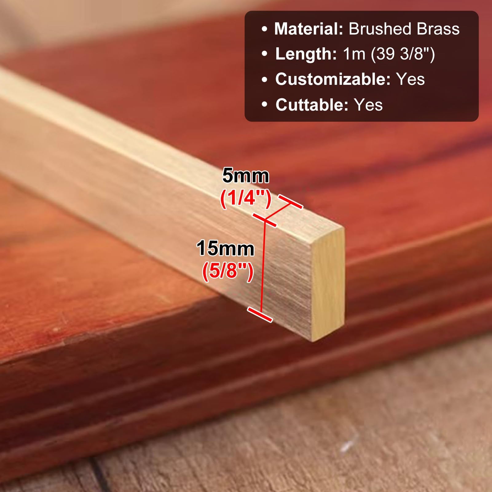 Perfil de transición para una conexión Suelos, Cubre Huecos Entre Azulejos y Madera, y Sirve como remate para Puertas y Habitaciones.