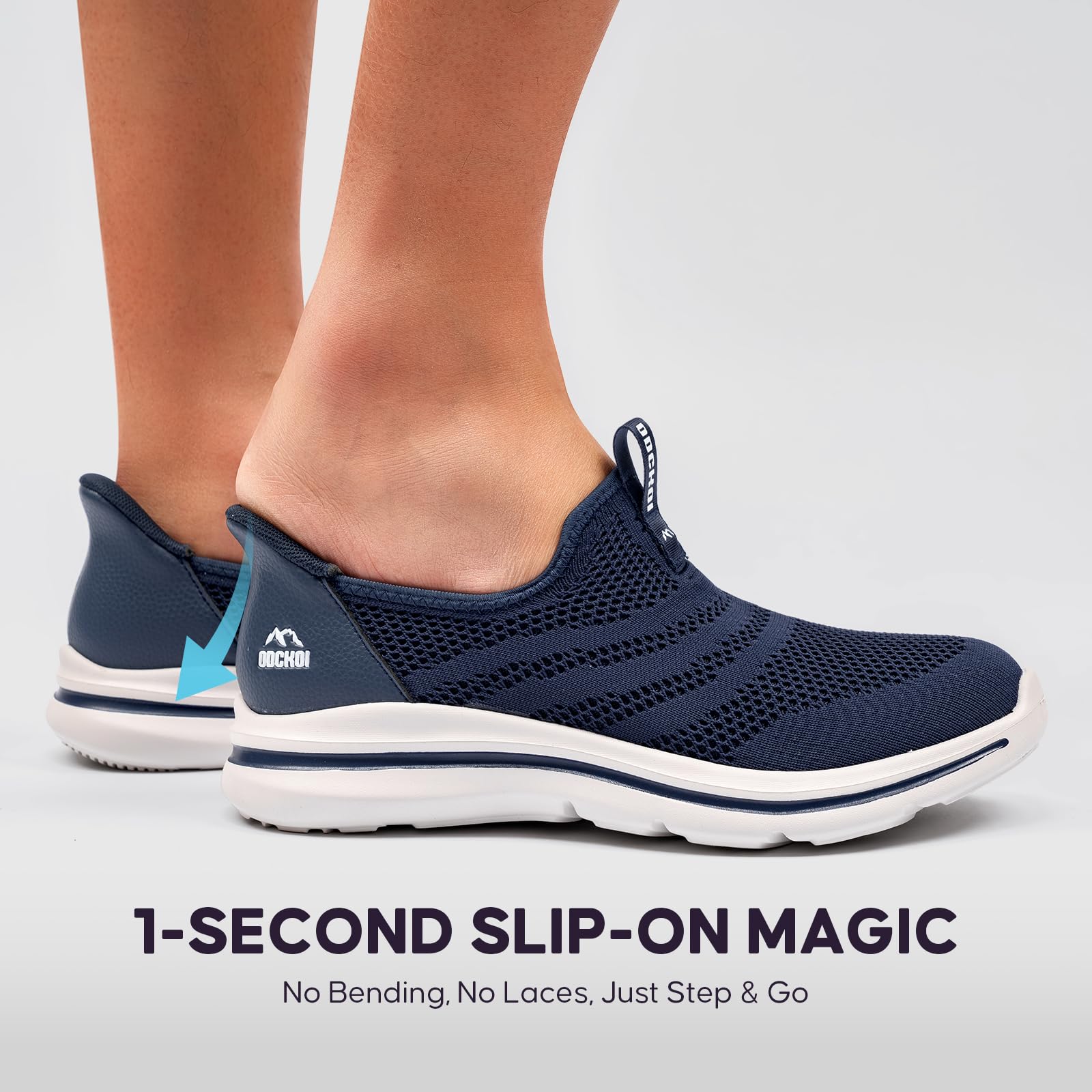 Scarpe da uomo senza lacci, comode, senza lacci, da tennis